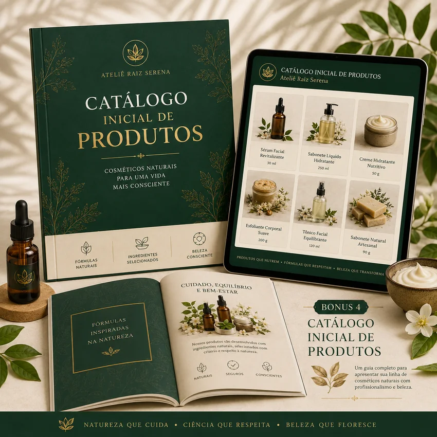 Mockup do Catálogo Inicial de Produtos
